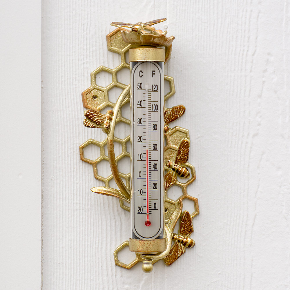 Garden: Brass Indoor/Outdoor Thermometer