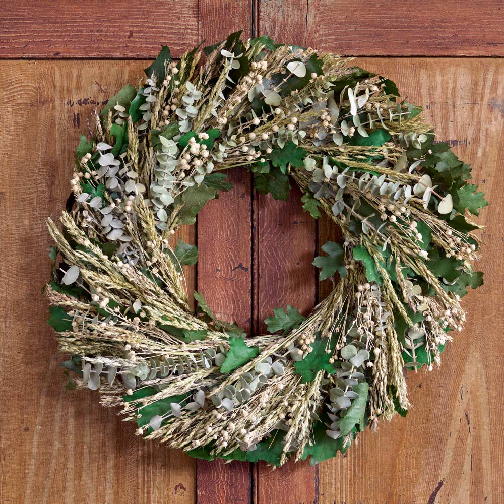 Fall Classic White Wreath-wreaths-year Round-scented WREATHS-WHITE