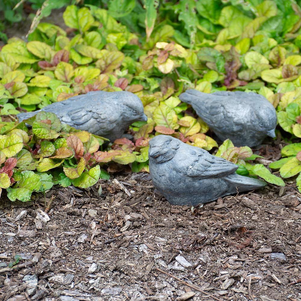 A Trio of Charming Bird Statues