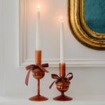  Acorn Glass Candleholders, set of 2